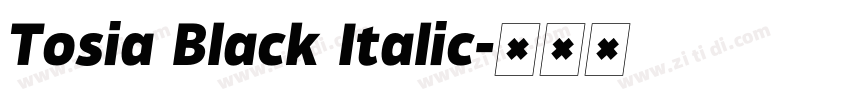 Tosia Black Italic字体转换